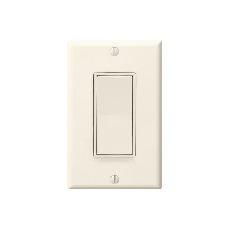 WhisperControl Tamper Resistant Rocker Light Switch, Light Almond