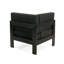  Modern Outdoor Patio Sectional Set, Aluminum Frame with Cushions & Wood-Style Table, Weather-Resistant, Black