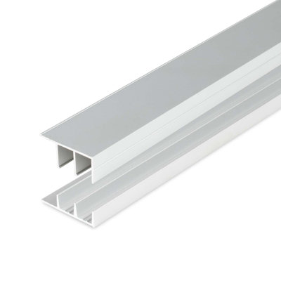 Rail de porte coulissante en aluminium Outwater 48 po pour panneaux de bois 1/4 po, finition anodisée transparente