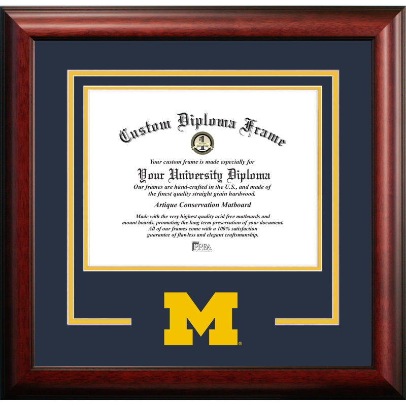 Cadre diplôme d’esprit wolverines du michigan NCAA