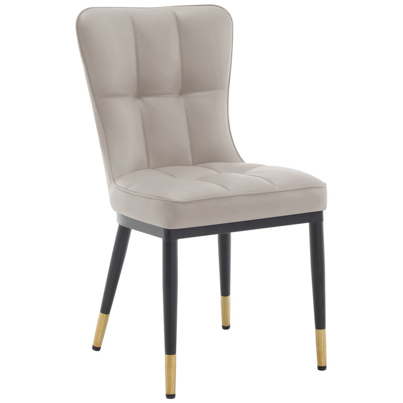 Chaise d'appoint en similicuir 18,9 po H