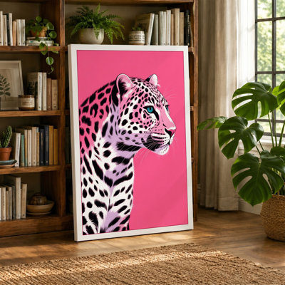 Alert Leopard Modern - Wrapped Canvas