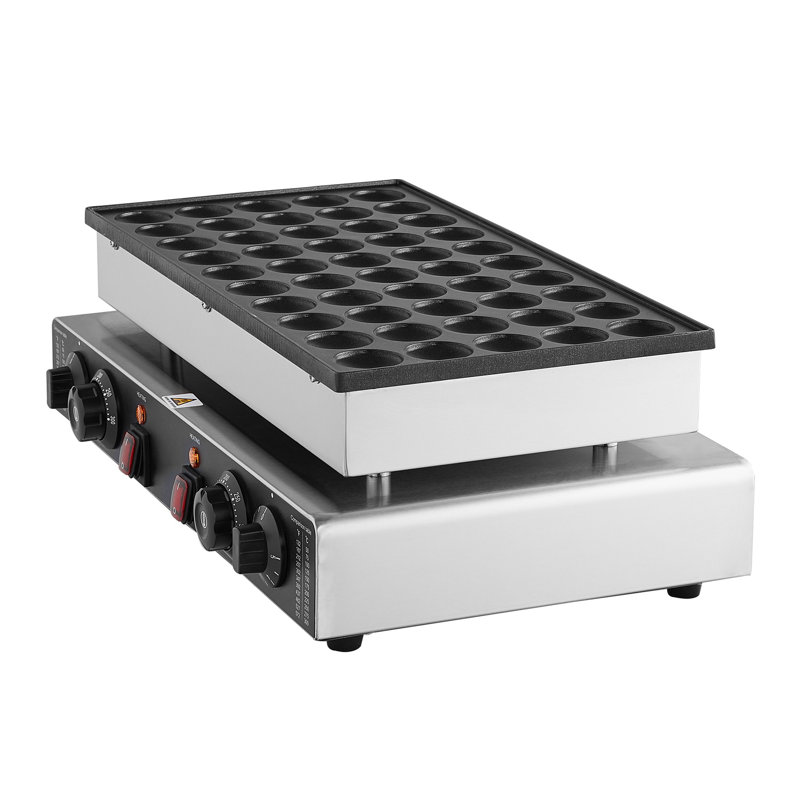 Mini-crêpière commerciale 1700W - Gril anti-adhésif à 50 cavités et Dorayaki avec contrôle de température double
