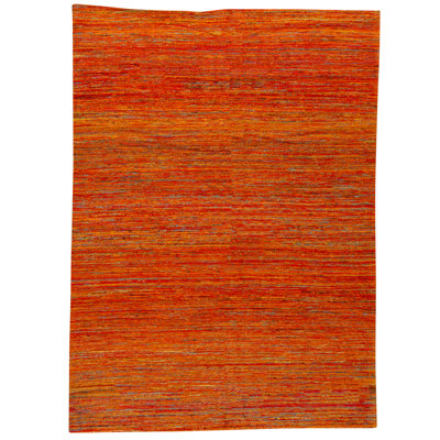 High-Quality Hand-Knotted Rust And Multi Area Rug