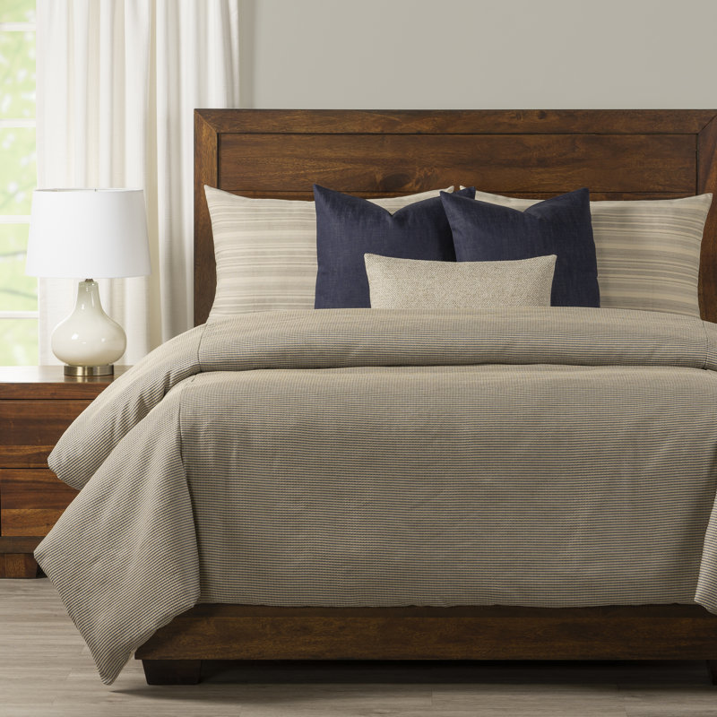 Farmhouse Stripe Duvet Cover & Insert Set, Queen Duvet Cover & Insert +2 Shams +3 Pillows
