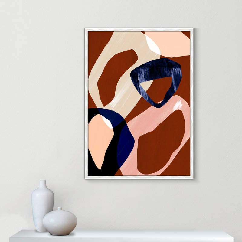 Loop I Print par Violets Print House, 25.5'' W x 35.5'' H, Grain de bois blanc, Impression encadrée