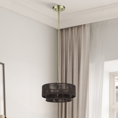 Colas 1 Light Antique Brass Pendant