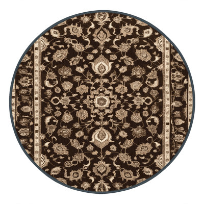Machine Washable Tabriz Black Area Rug