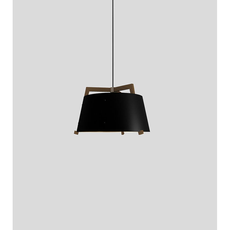 Ignis Pendant, 11.5" H x 17" W, White Washed Oak/Gloss White, Incandescent w/ Diffuser - Rigid
