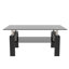 Table basse rectangulaire en verre noir