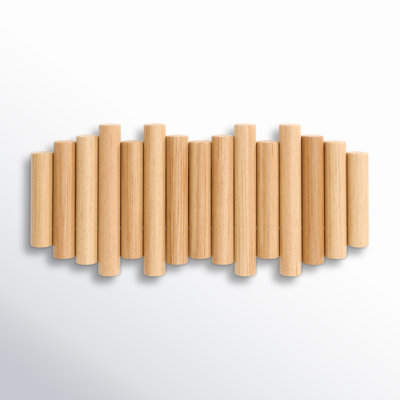 5 - Hook Solid Wood Coat Rack