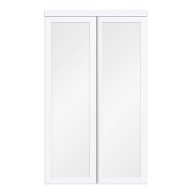 Twilight 1-Lite Glass Sliding Closet Doors