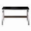Meuble de bureau moderne avec plateau en verre et cadre en acier inoxydable 1 pièce