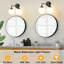 Luminaire de salle de bain à intensité variable avec abat-jour en verre opale lait 5,9 po Romale-401611887-393373180