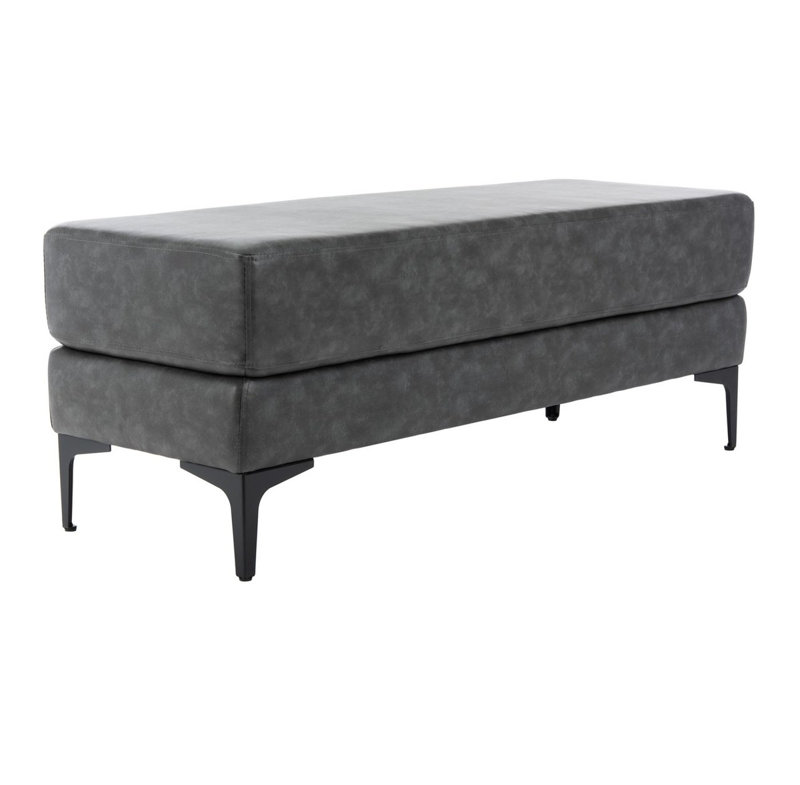 Banc rembourré Lennie, Gris