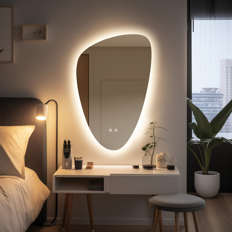 Miroir mural anti-buée Dibbrun, Asymétrique, 20 po x 31 po