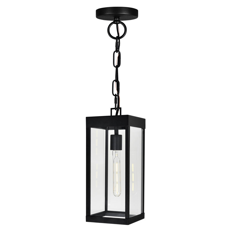 Urmia7" Wide 1-Light Outdoor Ceiling Light for Porch, Entryway, Garage – Black Finish – Compact Exterior Flushmount
