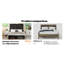 Tête de lit double, cadre de lit plateforme en bois, silencieux, aucun sommier nécessaire et outil d'assemblage facile, grand rangement sous le lit-1098923573-1098923578