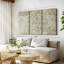 «Monuments of Paris Map Blue» sur toile-1672101173