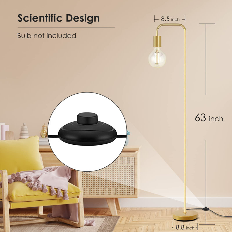 Aurthur 62.99'' Black Traditional Floor Lamp