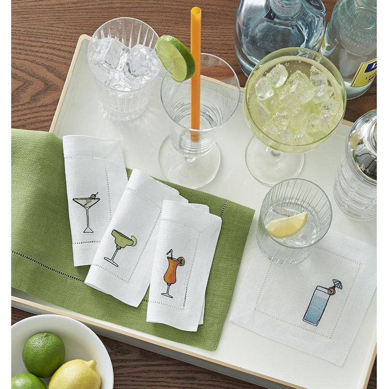 Bevande Cocktail 6" Linen Napkin Set