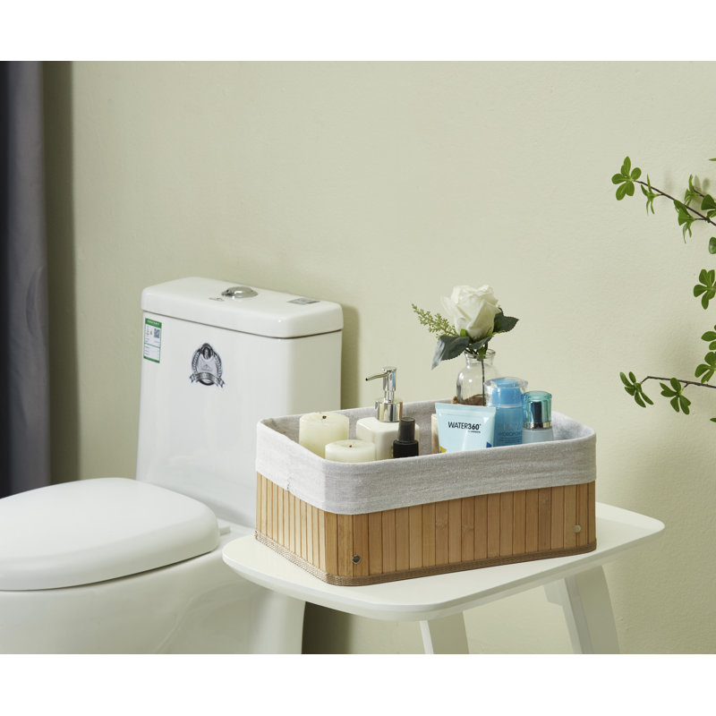Ensemble de bacs de rangement en bambou