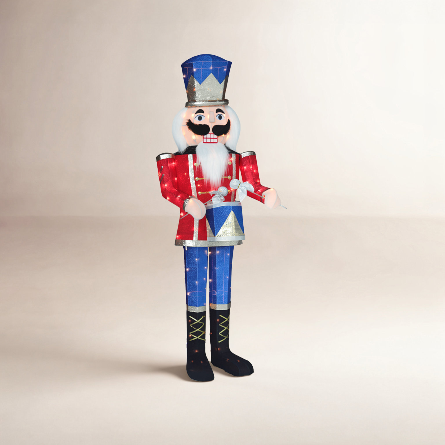 Gutierrez 5' Lighted Soldier Nutcracker, Blue Hat