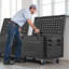 Flight case utilitaire ATA 45" x 22,5" x 24" robuste, à roulettes et séparateurs, empilable, pour matériel audio professionnel, DJ, éclairage de scène, diffusion et tournées.