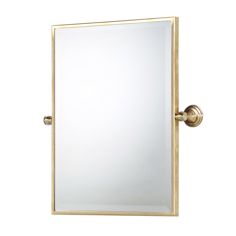 Guifford Metal Wall Mirror, Satin Gold