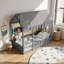 Enchanting Lit de jeu Montessori avec auvent lumineux et rangement - Taille simple (sans lattes incluses)-426762999