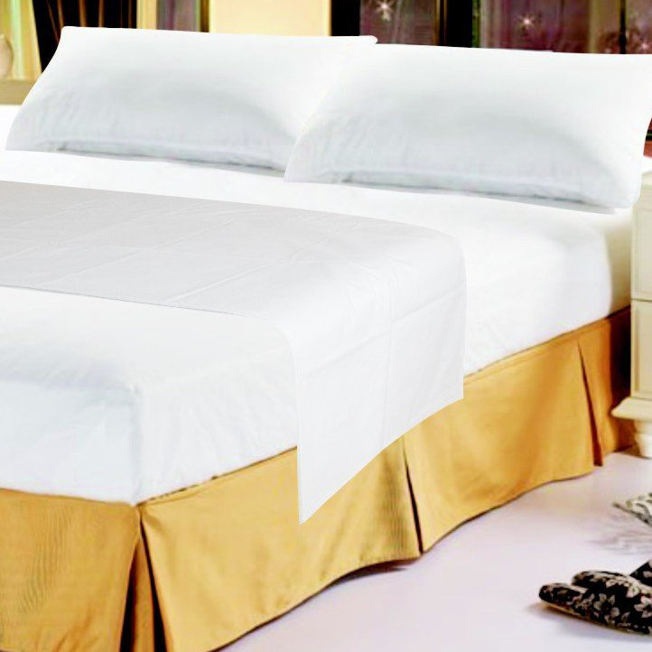 Cotton Fitted Sheet Set with Pillowcases, Full Fitted Sheet with 2 Pillowcases