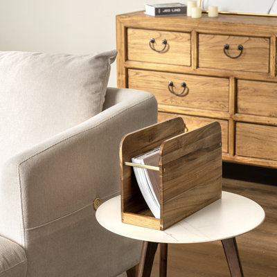 Solid Wood Magazine Rack