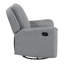 Fauteuil inclinable manuel pivotant Diny, pivotant, tissu en lin gris doux