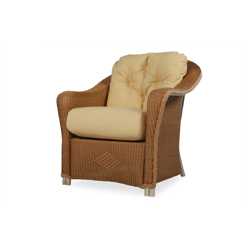 Reflections Outdoor Lounge Chair, Demo Oatmeal, Denim Blue