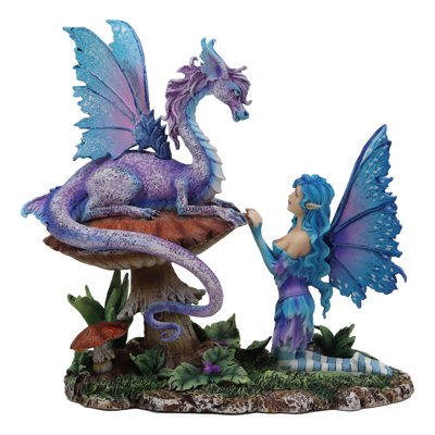 Damsel fae enchanted elf avec toadstool dragon companion Scadden