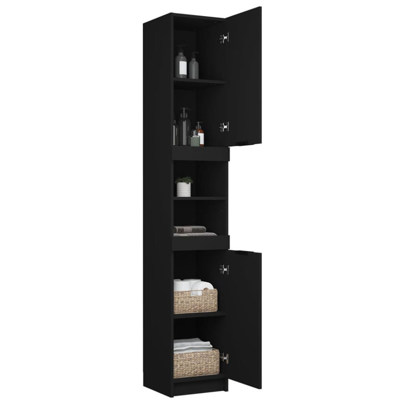 Jonnathon Bathroom Cabinet, Black