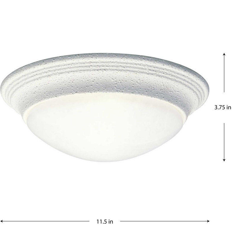 Plafonnier encastré Abbottstown, H 3,75 po x l 11,5 po x P 11,5 po