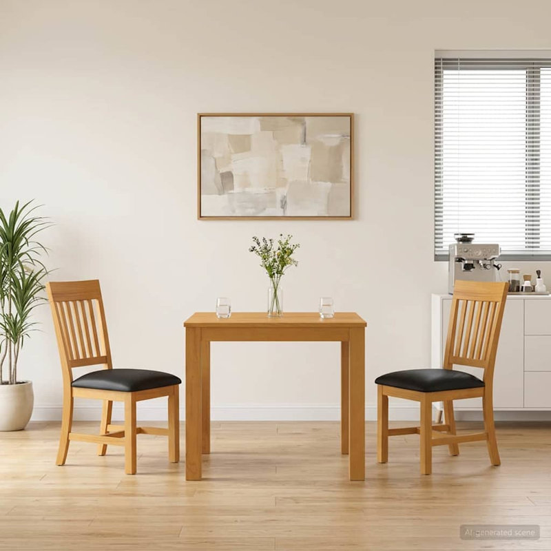 Oak Solid Wood Dining Set, 3
