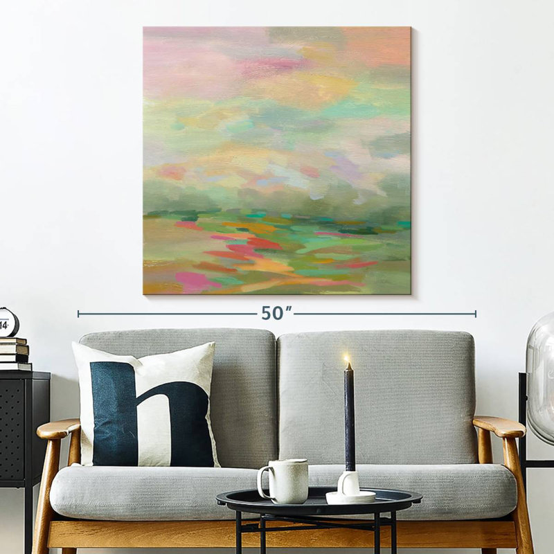 Pastel Fields, 33" H x 33" W