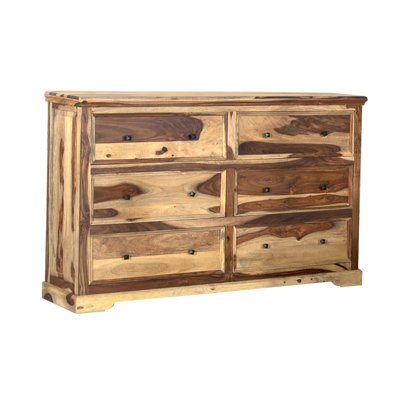 Feliciano Solid Wood 59'' W 6 - Drawer Dresser