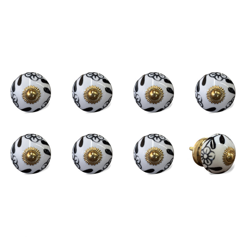 Hand Painted 1.5" Diameter Mushroom Knob Multipack
