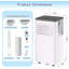 Climatiseur portatif, déshumidificateur 3-en-1 à courant alternatif de 8 000 BTU, ventilateur de 350 pieds carrés, mode veille silencieuse, télécommande et ensemble de fenêtre pour bureau de chambre à coucher, noir