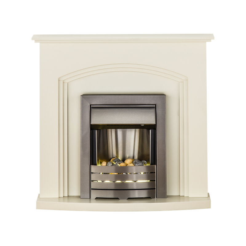 Truro Adam 48.5cm W Electric Electric Fireplace Suite with 6824.28 BTU