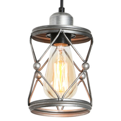 Luminaire suspendu industriel industriel gris argenté réglable pour les espaces intérieurs dans la chambre à coucher, le sous-sol, le vestibule et le vestibule.