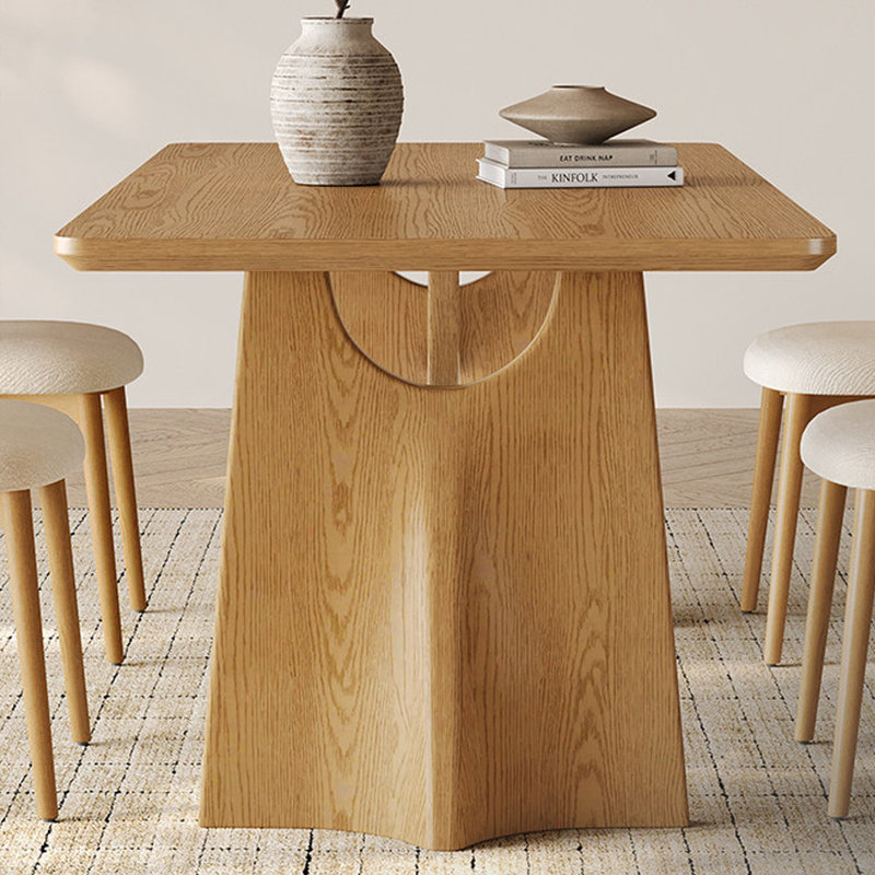Bundella Modern rectangular desktop durable dining table, 29.52"H x 55.11"L x 31.49"W