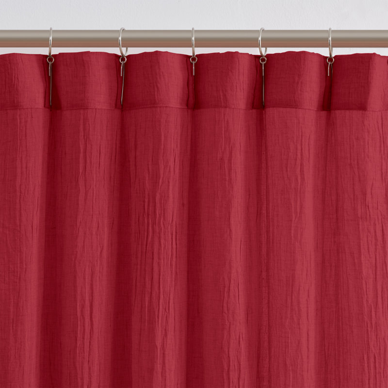 Paire de rideaux en mélange de coton, 40" W x 96" L, Red
