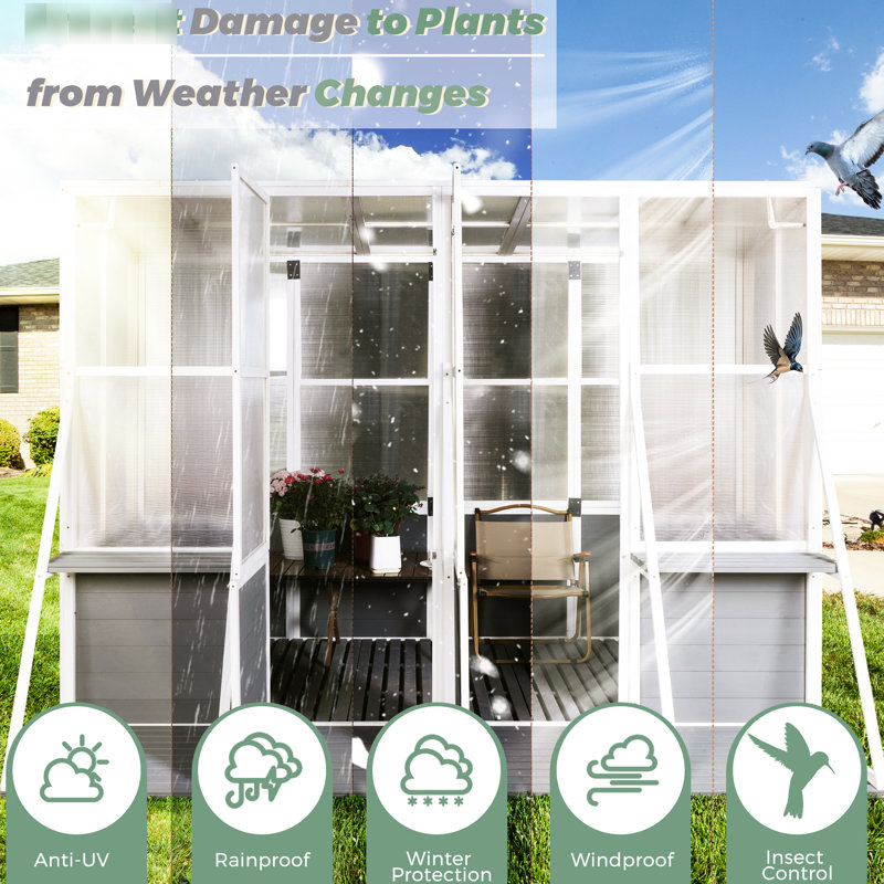 Maison de plain-pied avec ventilation adéquate - Favorise la croissance des plantes Grande maison chaude pour les plantes créant un environnement de plantation confortable