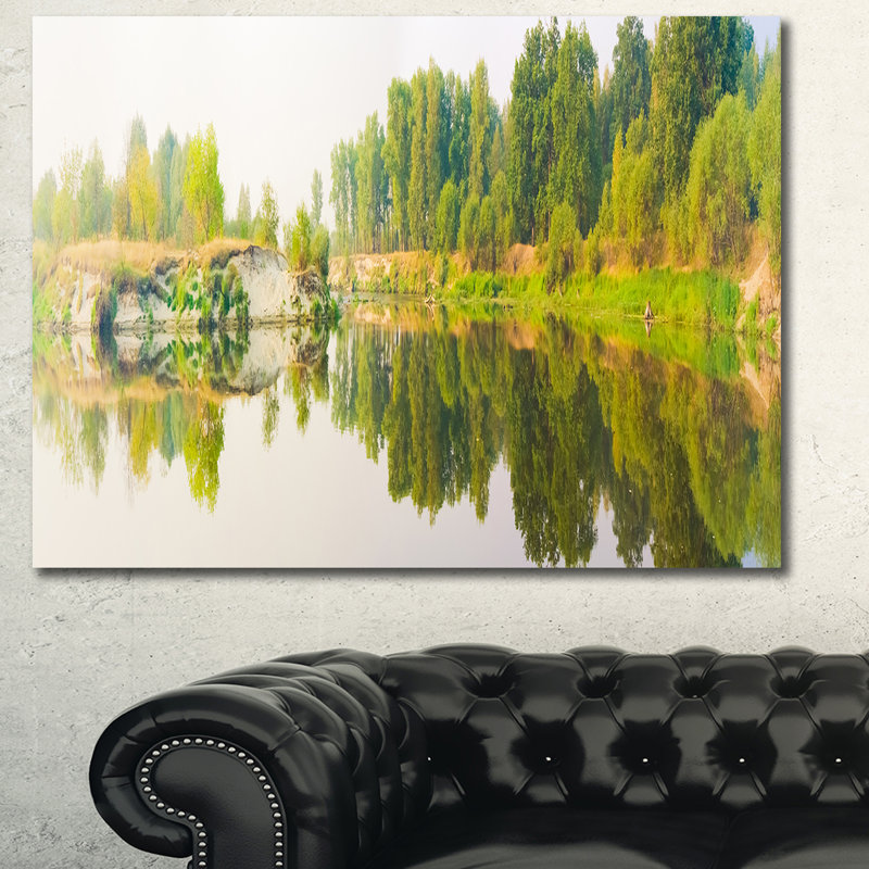 «River and Forest Panorama», reproduction de photo sur toile tendue, H 30 po x l 40 po x P 1 po