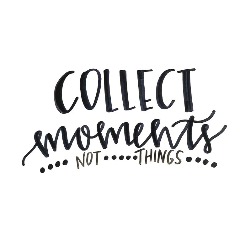 Collect Moments Not Things - Wrapped Canvas Print, 30cm H x 46cm W x 3.8cm D