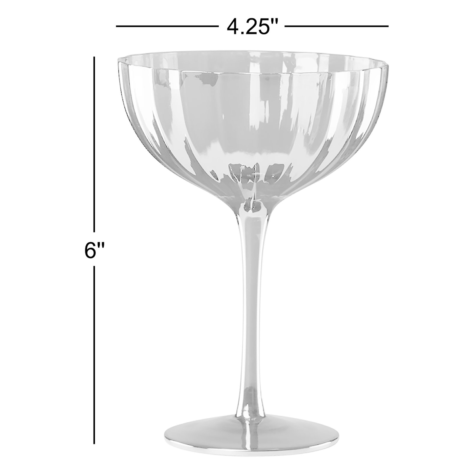 Ribbed Coupe Glass